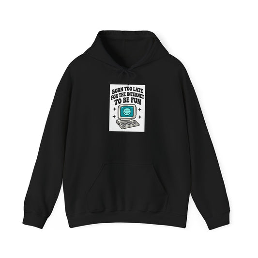 Vintage Laptop 'Too Loud To Be Heard' Hoodie | Retro Tech Graphic