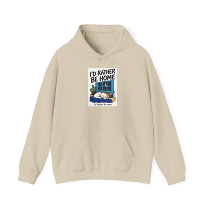 I'd Rather Be Home Hoodie - Cozy Stay-At-Home Graphic Sweatshirt