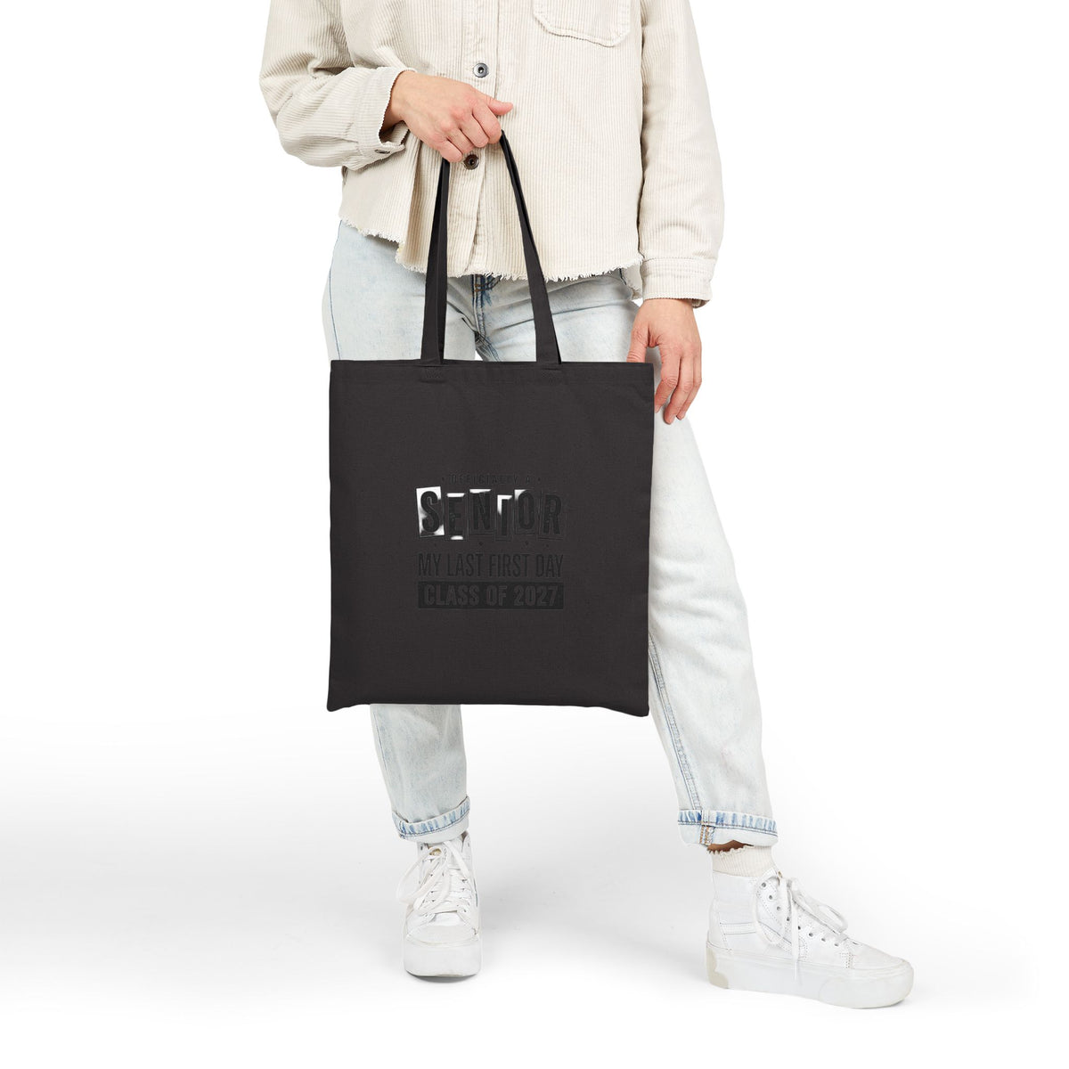 Senior Class of 2027 Cotton Tote — "Officially a Senior" Graduation Tote Bag