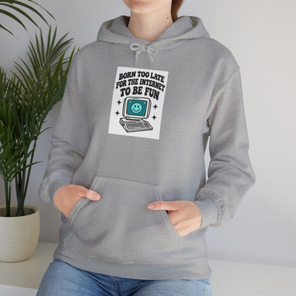 Vintage Laptop 'Too Loud To Be Heard' Hoodie | Retro Tech Graphic