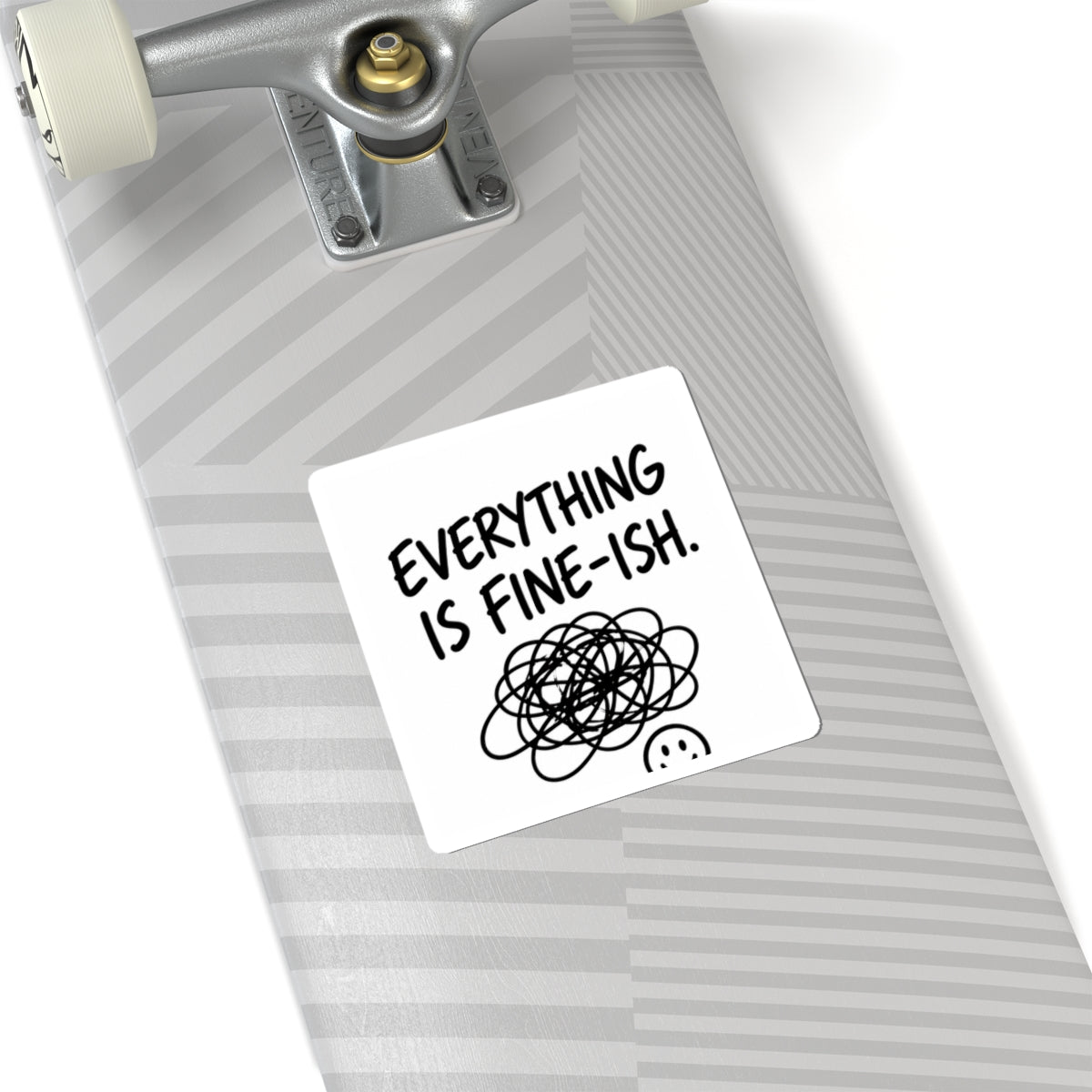 Everything Is Fine-ish Sticker — Funny Mental Health Laptop Kiss-Cut Sticker