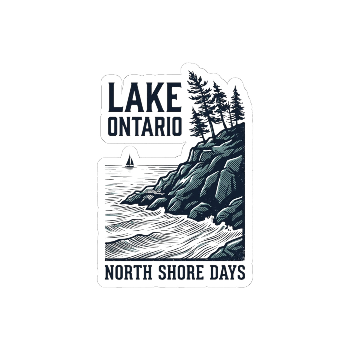 Lake Ontario North Shore sticker | Scenic lake decal, nautical outdoors