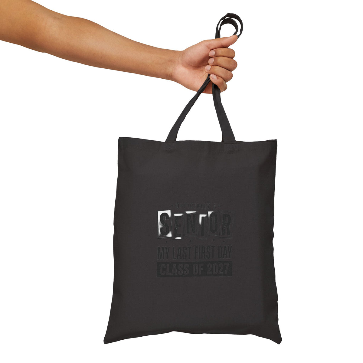 Senior Class of 2027 Cotton Tote — "Officially a Senior" Graduation Tote Bag
