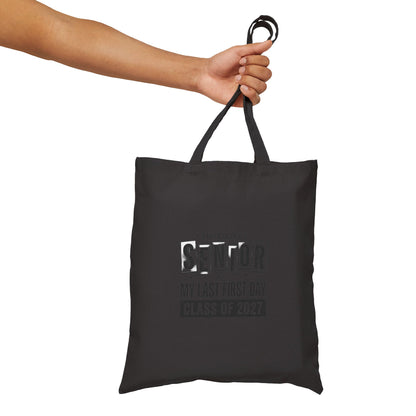 Senior Class of 2027 Cotton Tote — "Officially a Senior" Graduation Tote Bag