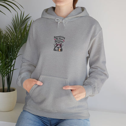 Raccoon Mama Hoodie – "Mama Bear? Mama Raccoon?" Cute Motherhood Graphic Hooded Sweatshirt