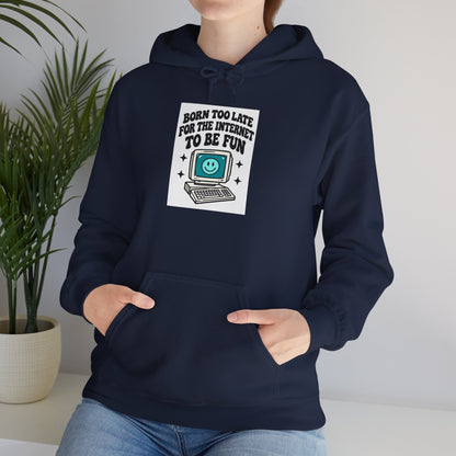 Vintage Laptop 'Too Loud To Be Heard' Hoodie | Retro Tech Graphic