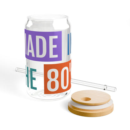 Made in the 80s Sipper Glass | 16oz Clear Tumbler with Straw