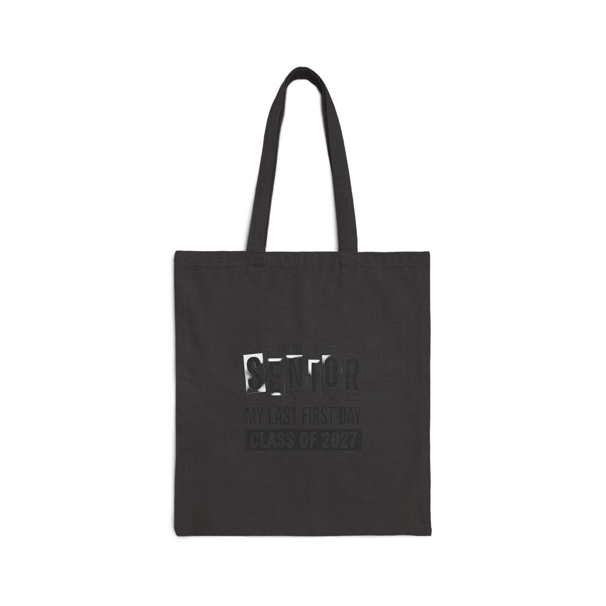 Senior Class of 2027 Cotton Tote — "Officially a Senior" Graduation Tote Bag