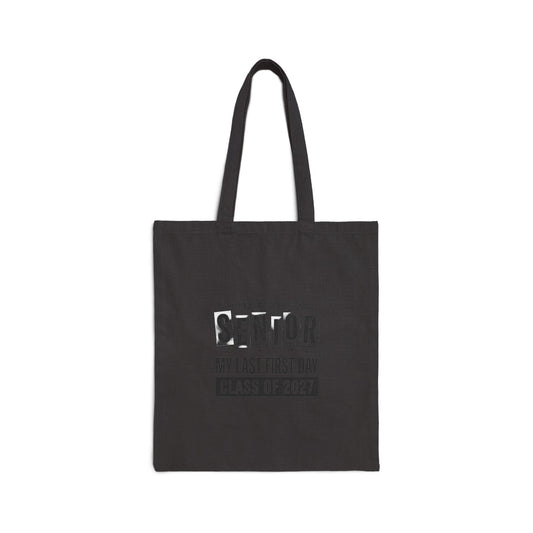 Senior Class of 2027 Cotton Tote — "Officially a Senior" Graduation Tote Bag