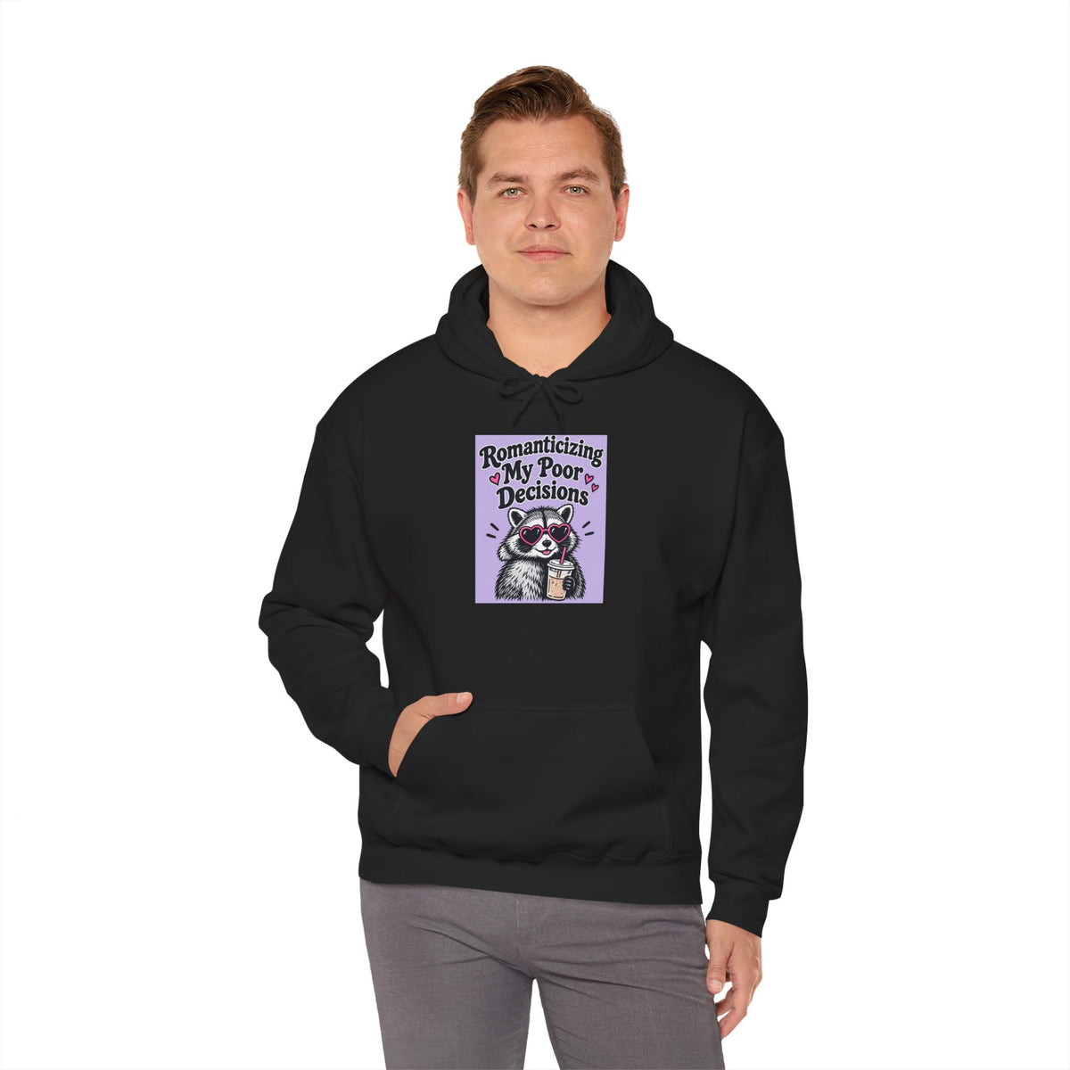 Respecting My Peace hoodie | Meditation Cat illustration, purple graphic