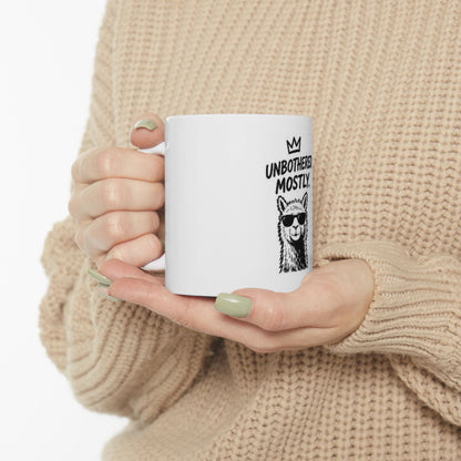 Unbothered Mostly Llama Mug | Ceramic Coffee Cup 11oz 15oz