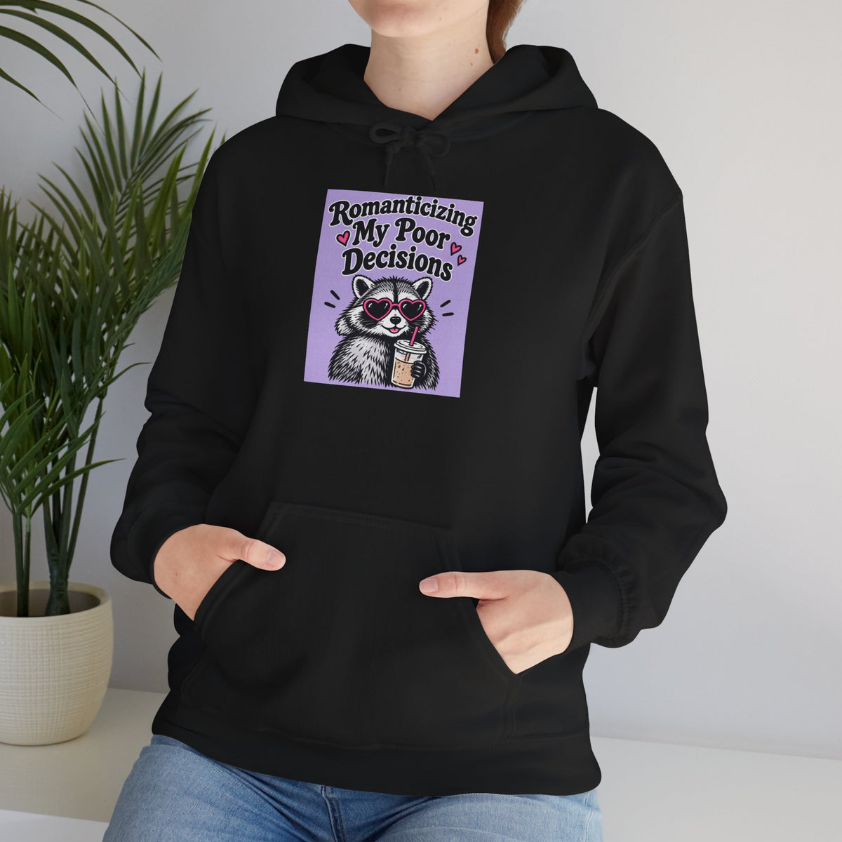 Respecting My Peace hoodie | Meditation Cat illustration, purple graphic
