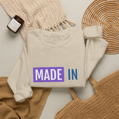 Made in the 80s Sweatshirt | Retro 80s Typography, Color Block Letters