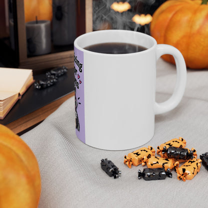 Romanticizing My Poor Decisions Mug — Cute Raccoon Coffee Cup (11oz/15oz)