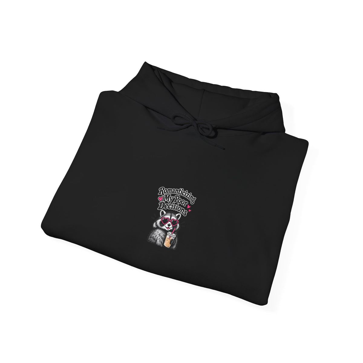 Raccoon Mama Hoodie – "Mama Bear? Mama Raccoon?" Cute Motherhood Graphic Hooded Sweatshirt