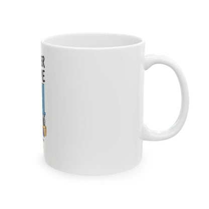 I’d Rather Be Home Ceramic Mug — Cozy Cat, Night Window Design (11oz/15oz)