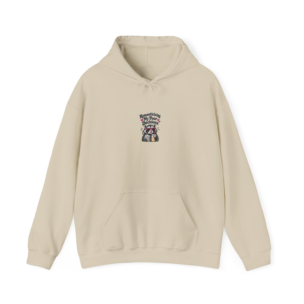 Raccoon Mama Hoodie – "Mama Bear? Mama Raccoon?" Cute Motherhood Graphic Hooded Sweatshirt