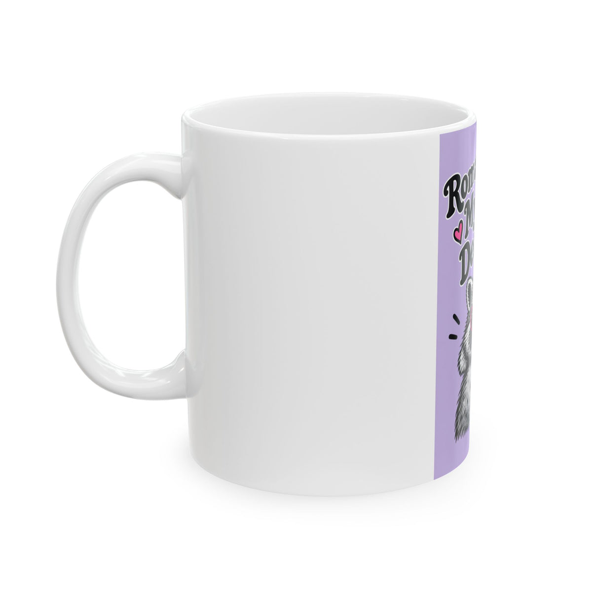 Ceramic Mug — "Romanticizing My Poor Decisions" Cute Raccoon Coffee Mug (11oz/15oz)