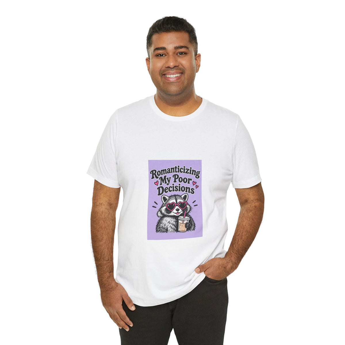 Romanticizing My Poor Decisions raccoon tee | Graphic T-Shirt