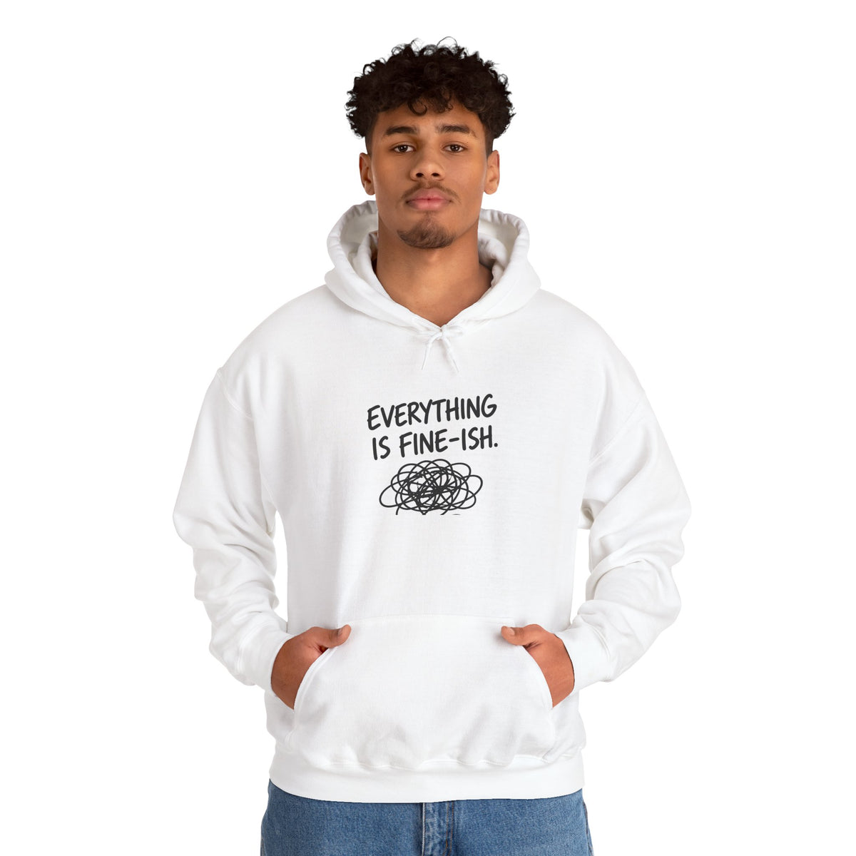 Everything Is Fine-ish Hoodie — Funny Relatable Graphic Pullover