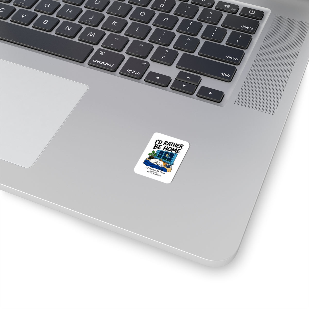 I'd Rather Be Home sticker | kiss-cut sticker, cozy home illustration