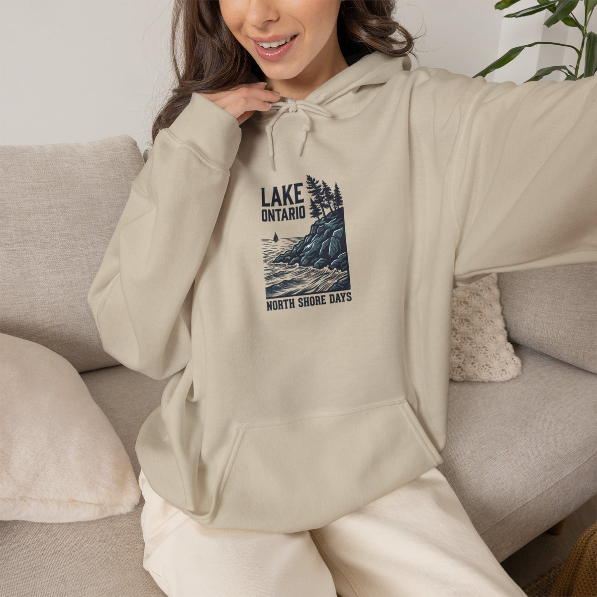 Lake Ontario North Shore Days hoodie | vintage lakeside nature graphic