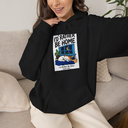 Cozy Camper Hoodie - "I'd Rather Be Home" RV Camping Sweatshirt