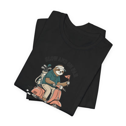 Slow and On Par Sloth Golfer T-Shirt