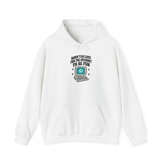 Vintage Laptop 'Too Loud To Be Heard' Hoodie | Retro Tech Graphic
