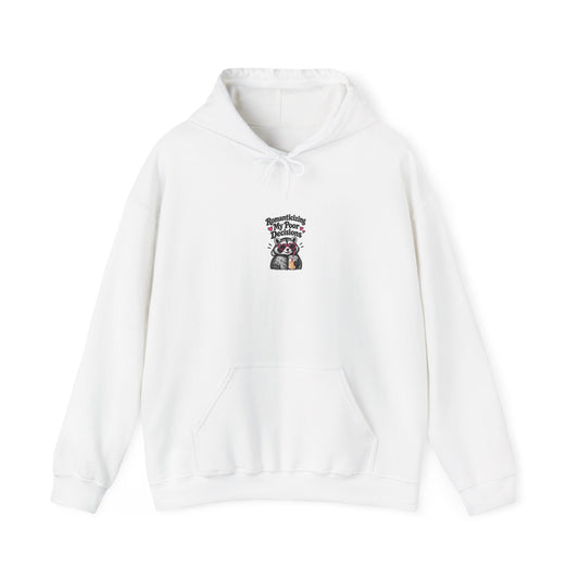 Raccoon Mama Hoodie – "Mama Bear? Mama Raccoon?" Cute Motherhood Graphic Hooded Sweatshirt