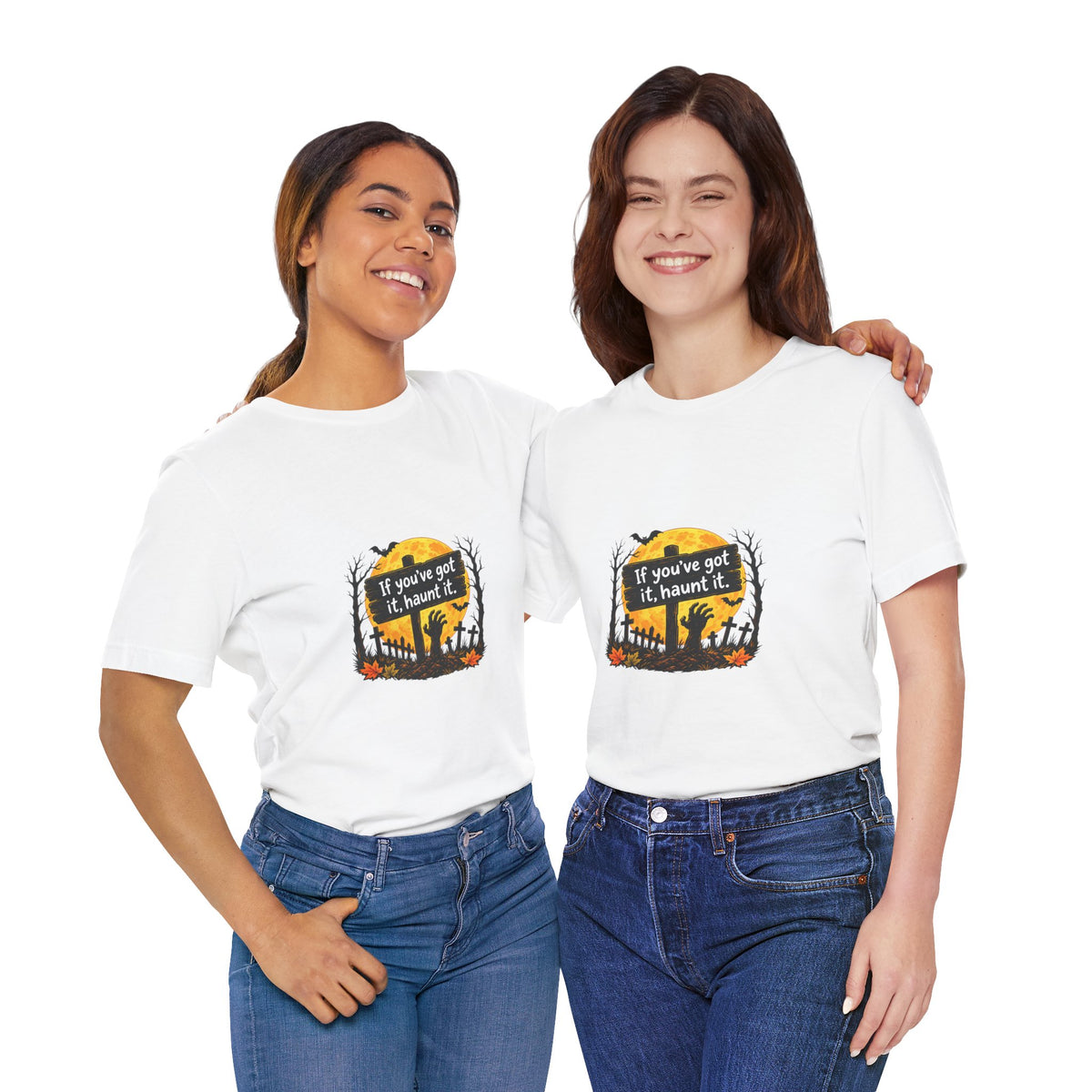 If You've Got It Haunt It T-Shirt | Halloween Graveyard Moon Tee