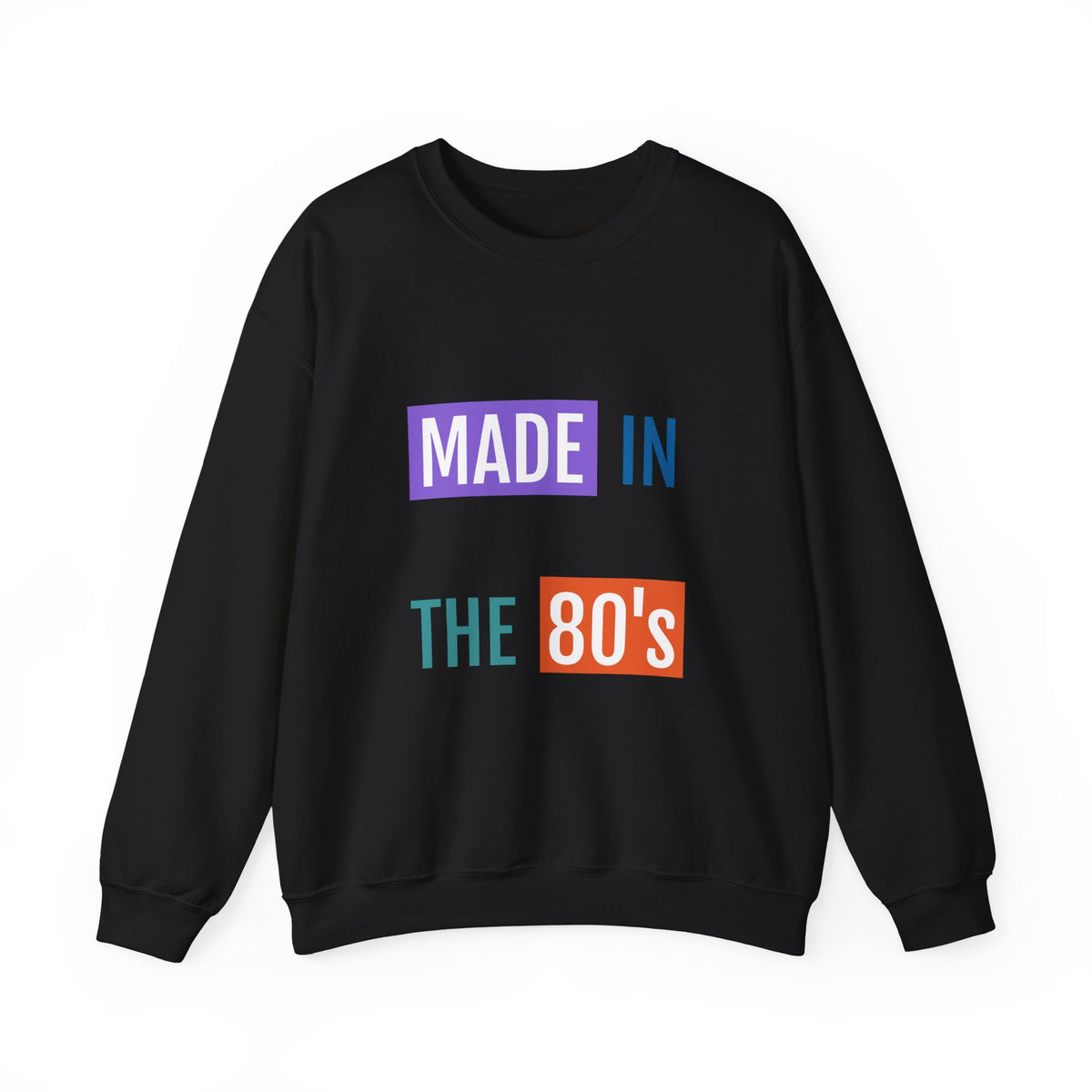 Made in the 80s Sweatshirt | Retro 80s Typography, Color Block Letters